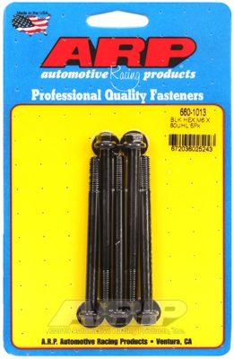 M6 x 1.00 x 80 hex black oxide bolts (5pcs)