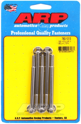 M6 x 1.00 x 80 hex SS bolts (5pcs)