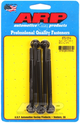 M6 x 1.00 x 90  12pt black oxide bolts (5pcs)