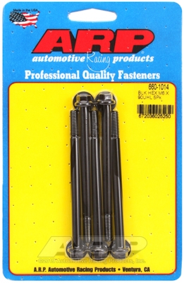 M6 x 1.00 x 90  hex black oxide bolts (5pcs)