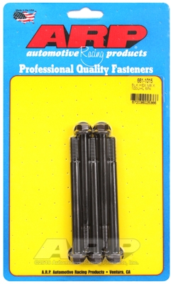 M8 x 1.25 x 100 hex black oxide bolts (5pcs)