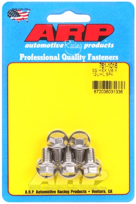 M8 x 1.25 x 12 hex SS bolts (5pcs)