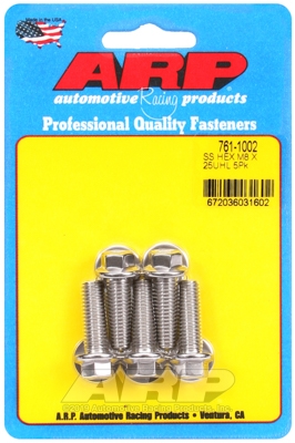 M8 x 1.25 x 25 hex SS bolts (5pcs)