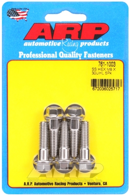 M8 x 1.25 x 30 hex SS bolts (5pcs)