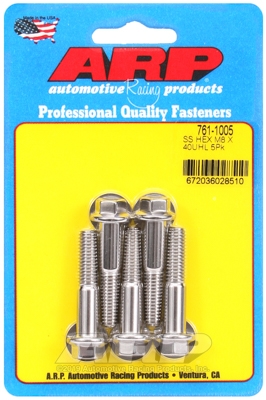 M8 x 1.25 x 40 hex SS bolts (5pcs)