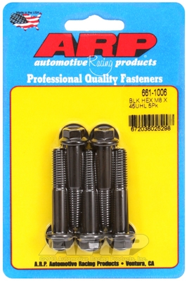 M8 x 1.25 x 45 hex black oxide bolts (5pcs)