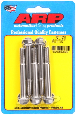 M8 x 1.25 x 65 hex SS bolts (5pcs)
