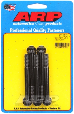M8 x 1.25 x 75 12pt black oxide bolts (5pcs)