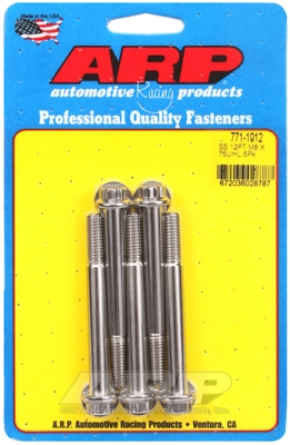 M8 x 1.25 x 75 12pt SS bolts (5pcs)