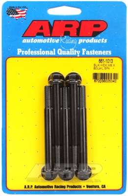 M8 x 1.25 x 80 hex black oxide bolts (5pcs)