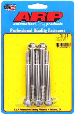 M8 x 1.25 x 80 hex SS bolts (5pcs)