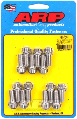 Oldsmobile 330-455 3/8"" SS 12pt header bolt kit"
