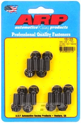 SB Chevy 3/8 x .750" drilled 12pt header bolt kit