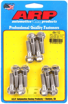 SBC GENIII/LS 3/8 FLANGE SS HEX HEADER BOLT KIT