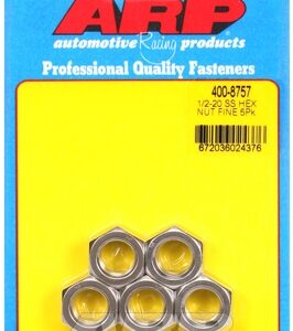 "1/2"" 20 ss fine hex nut kit" (5pcs)