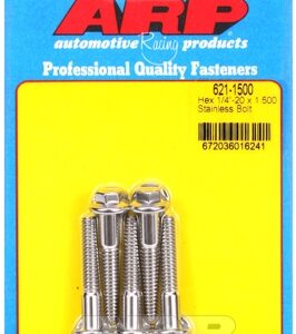 "1/4"" 20 x 1.500 hex ss bolts" (5pcs)
