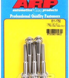 "1/4"" 20 x 1.750 12pt ss bolts" (5pcs)