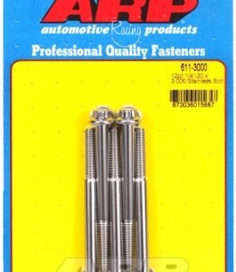 "1/4"" 20 x 3.000 12pt ss bolts" (5pcs)