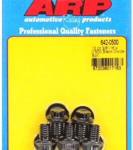 "3/8"" 16 x 0.500 12pt black oxide bolts" (5pcs)