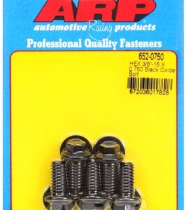 "3/8"" 16 x 0.750 hex black oxide bolts" (5pcs)