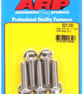 "3/8"" 16 x 1.250 hex ss bolts" (5pcs)
