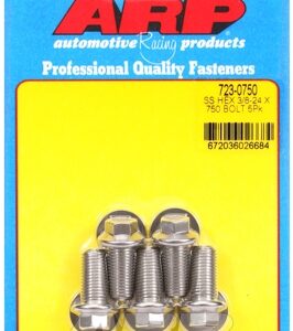 "3/8"" 24 x .750 hex ss bolts" (5pcs)