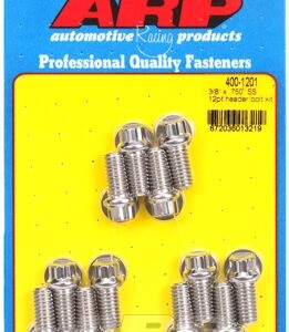 "3/8"" x .750 ss 12pt header bolt kit"