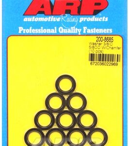 "3/8""id 5/8""od machined chamfer black washers" (10pcs)
