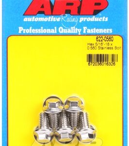 "5/16"" 18 x 0.560 hex ss bolts"