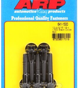 "5/16"" 18 x 1.500 12pt black oxide bolts" (5pcs)