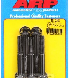 "5/16"" 18 x 2.250 hex black oxide bolts" (5pcs)