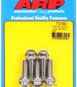 "5/16"" 24 x 1.000 12pt ss bolts" (5pcs)