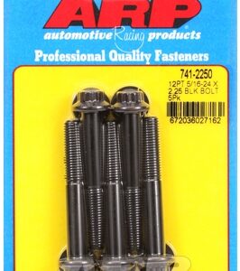 "5/16"" 24 x 2.250 12pt black oxide bolts" (5pcs)