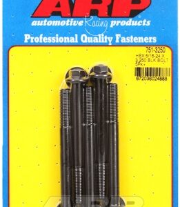 "5/16"" 24 x 3.250 hex black oxide bolts" (5pcs)