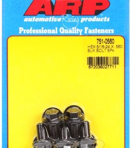 "5/16"" 24 x .560 hex black oxide bolts" (5pcs)