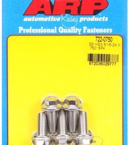 "5/16"" 24 x .750 hex ss bolts" (5pcs)