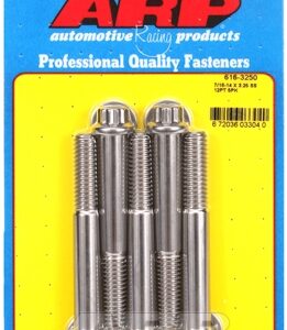 "7/16"" 14 x 3.250 12pt ss bolts" (5pcs)