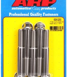"7/16"" 14 x 3.250 hex ss bolts" (5pcs)