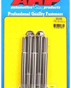 "7/16"" 14 x 4.250 hex 1/2 wrenching ss bolts" (5pcs)