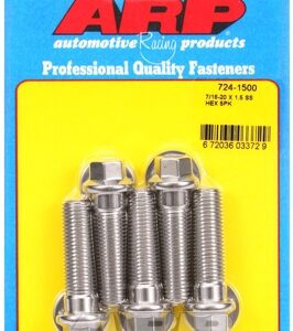 "7/16"" 20 x 1.500 hex ss bolts" (5pcs)