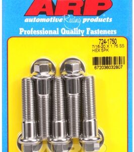 "7/16"" 20 x 1.750 hex ss bolts" (5pcs)