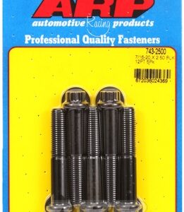 "7/16"" 20 x 2.500 12pt black oxide bolts" (5pcs)