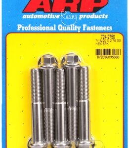 "7/16"" 20 x 2.750 hex ss bolts" (5pcs)