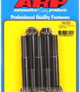 "7/16"" 20 x 3.250 12pt black oxide bolts" (5pcs)