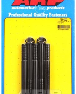 "7/16"" 20 x 4.000 hex black oxide bolts" (5pcs)