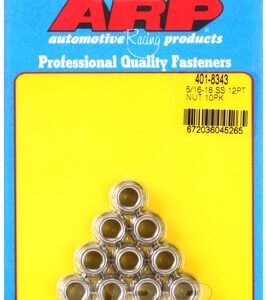 arp 5/16 18 ss 12pt nut kit
