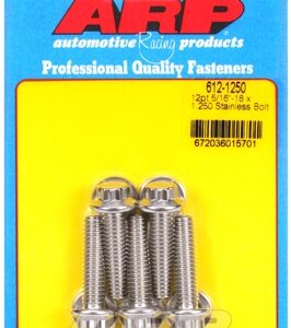 arp "5/16"" 18 x 1.250 12pt ss bolts" (5pcs)