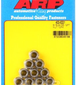 arp 5/16 24 ss 12pt nut kit