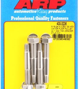 arp 5/16 24x2.250 ss hex wp pulley w/ 1.000" fan spcr stud