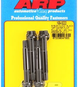 arp 5/16 24x2.500 black 12pt wp pully w/1.250" fan spcr stud